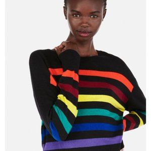 Express rainbow sweater size XS
